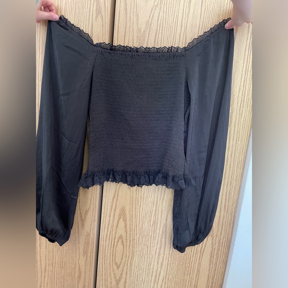 Off The Shoulder Black Going Out Top